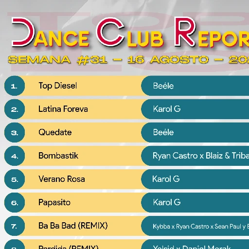 Estas son las canciones más sonadas en las Discotecas de Colombia - ONLY DJs - Semana #31 - 2025